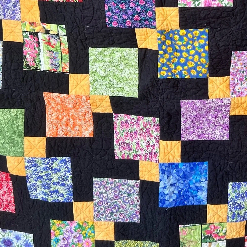 Vintage Nine Square Style Quilt